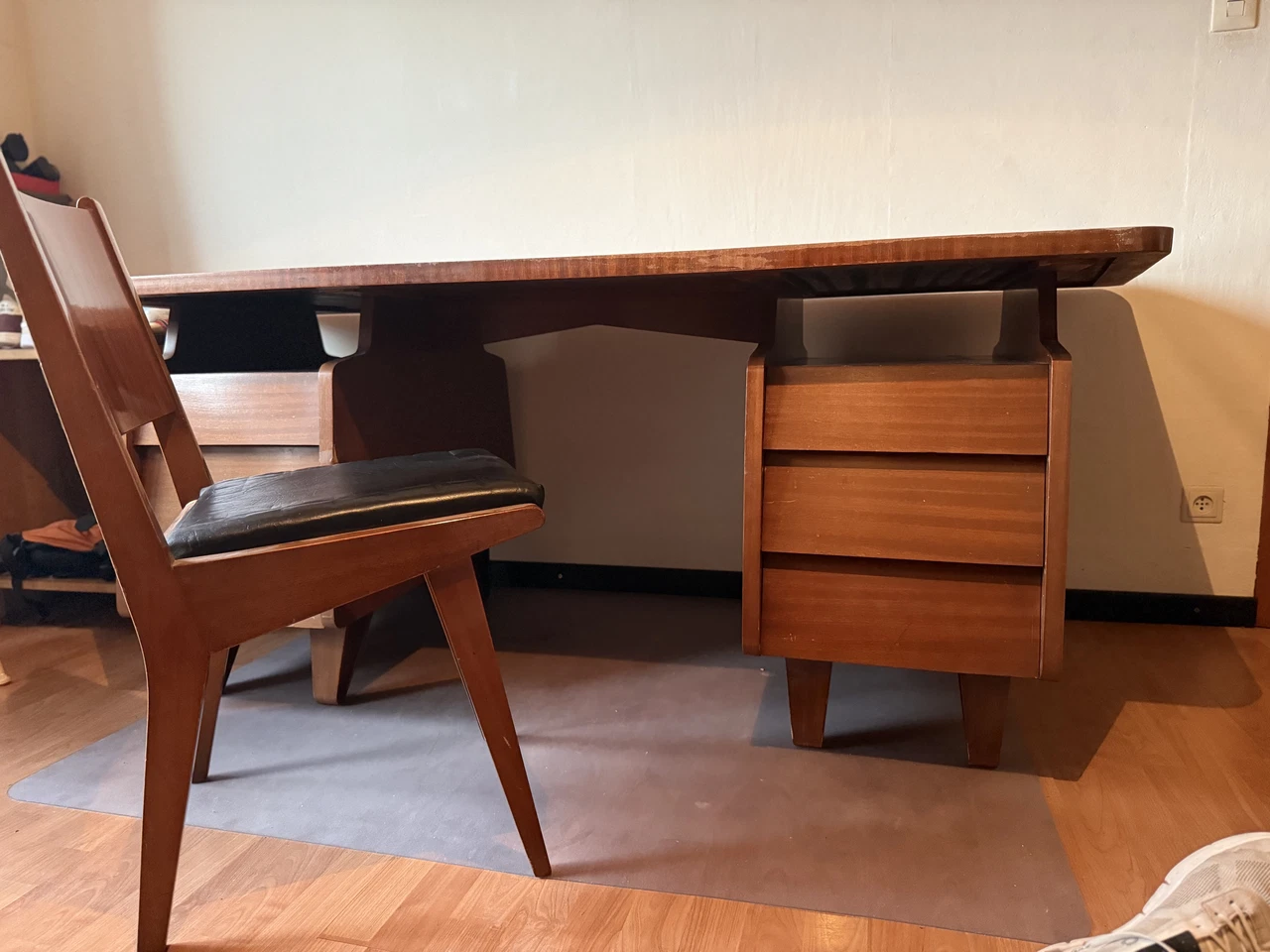 Bureau ‘De Coene’ – 1950s Mid-Century Desk with Original Drawings